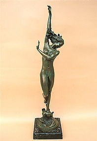 Harriet Frishmuth bronze "Crest of The Wave" Gorham