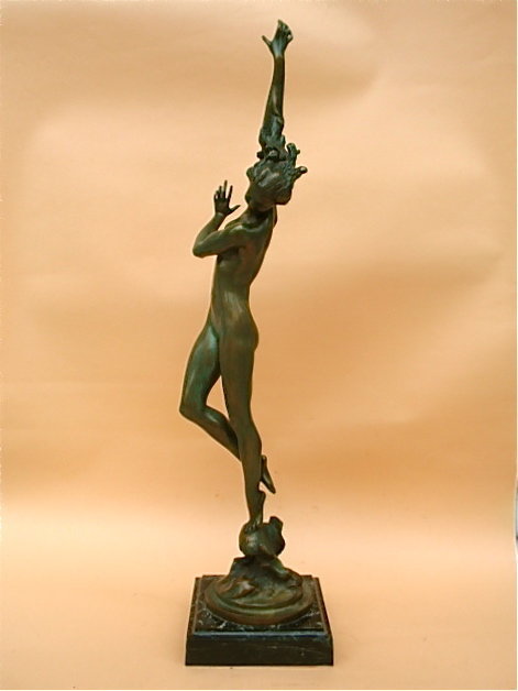 Harriet Frishmuth bronze &quot;Crest of The Wave&quot; Gorham