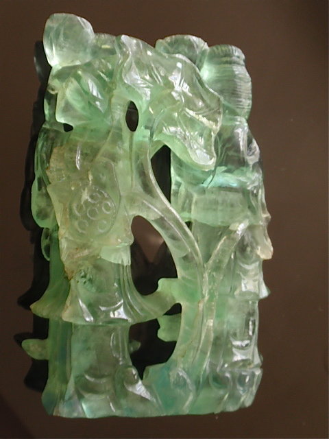 Chinese Carved Emerald Crystal Immortals Qing