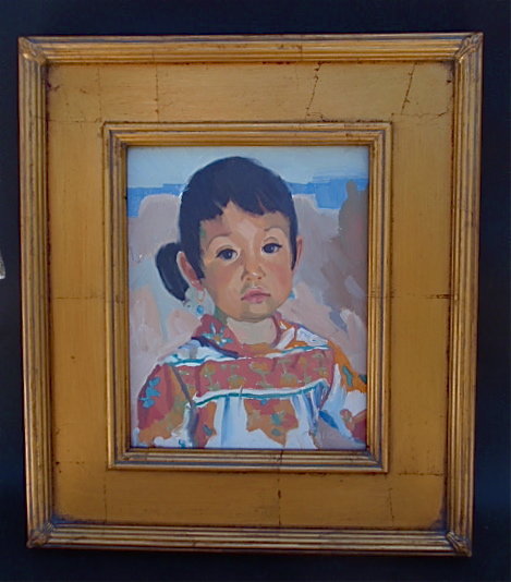 Portrait Navajo Girl Drake Seaman Western Art