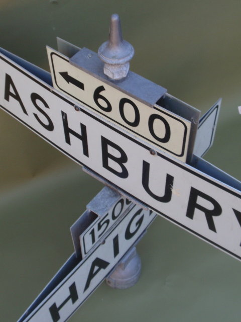 Haight Ashbury San Francisco original street signs