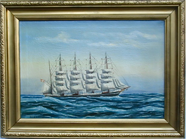 Maritime art Sailing Ship Portrait Copenhagen