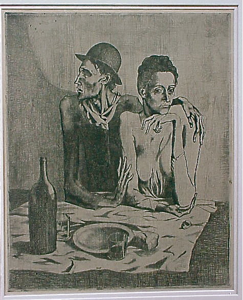 Pablo Picasso The frugal repast etching c. 1913