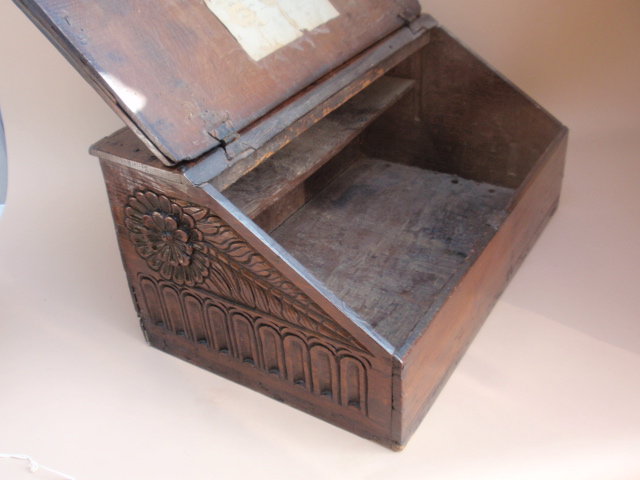 English Tudor Bible box carved oak c.1508 provenance