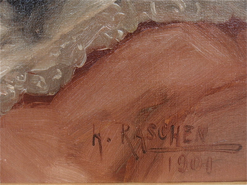 Henry Raschen oil portrait Cavalier Gent 1901