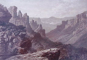 James Waltham Curtis painting Australia Three Sisters