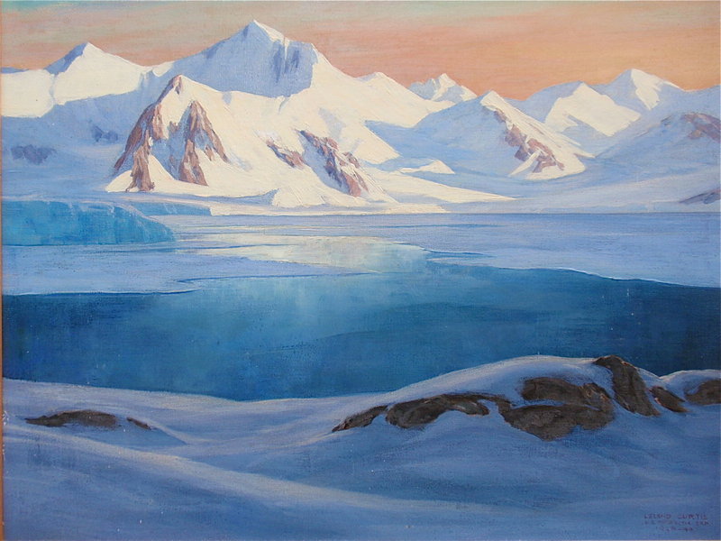 Leland Curtis Antarctic expedition 1940 Landscape oil