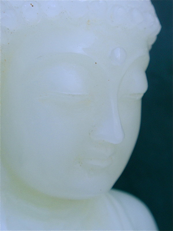 Antique Chinese carved White Jade Buddha