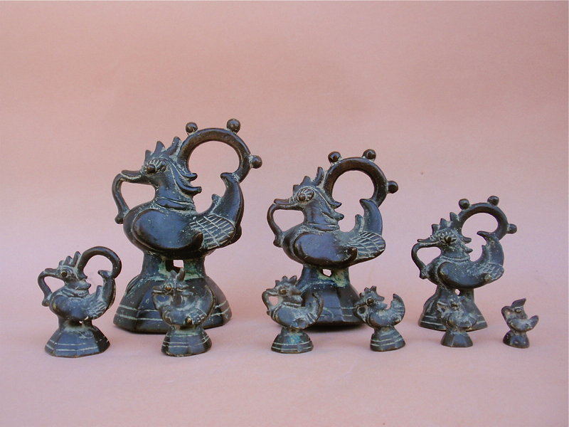 Antique Bronze Set Opium Weights South east Asia