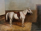 Portrait Horse In Stable W. Bath English c.1880