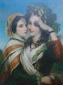 Charles Baxter Portrait two beautiful women 1866