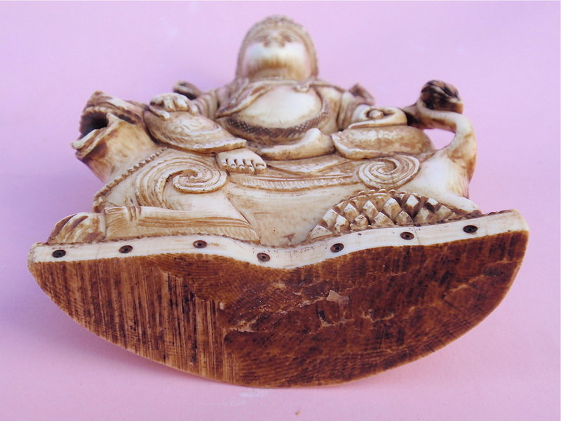 Antique Tibetan Chinese Ivory Vaishravana Buddha