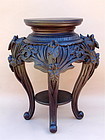 Japanese Art Nouveau carved Urn stand
