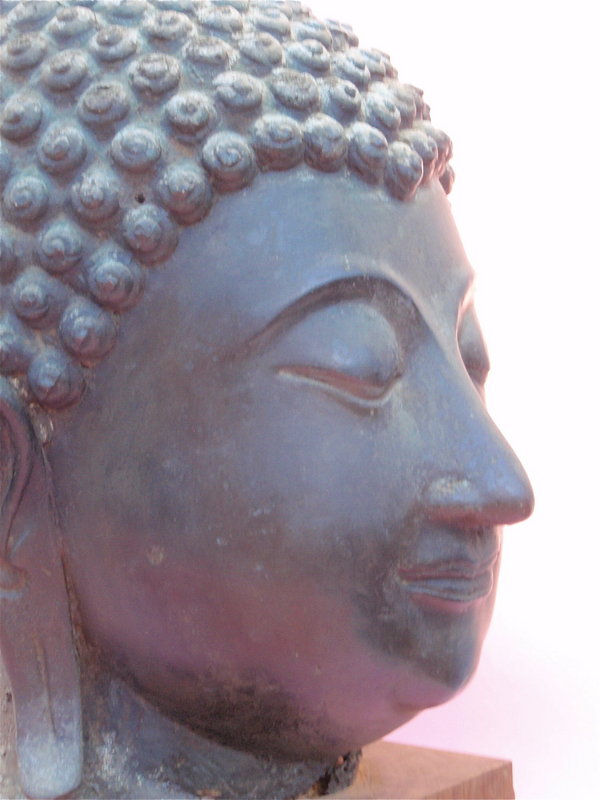 Bronze Head of Buddha Thailand Sukhotai large