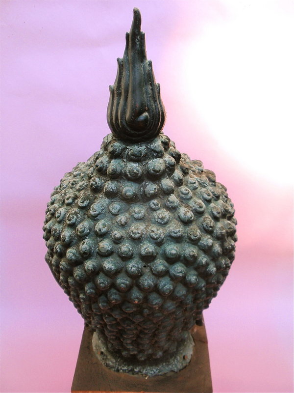 Bronze Head of Buddha Thailand Sukhotai large