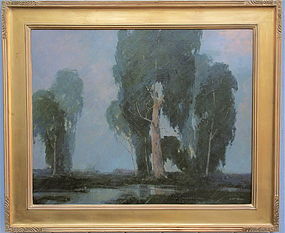 Etta Near California Impressionist Eucalyptus painting