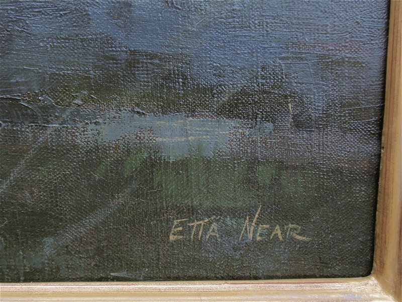 Etta Near California Impressionist Eucalyptus painting