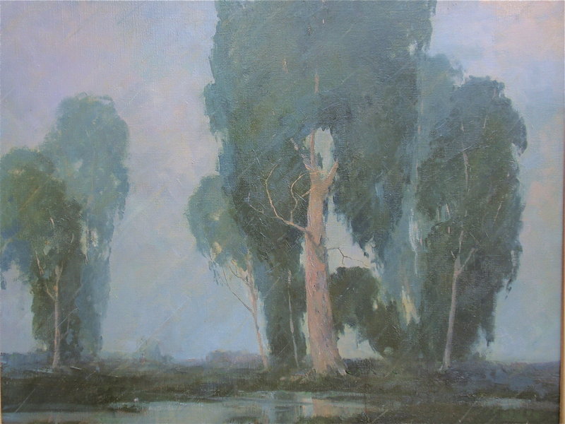 Etta Near California Impressionist Eucalyptus painting