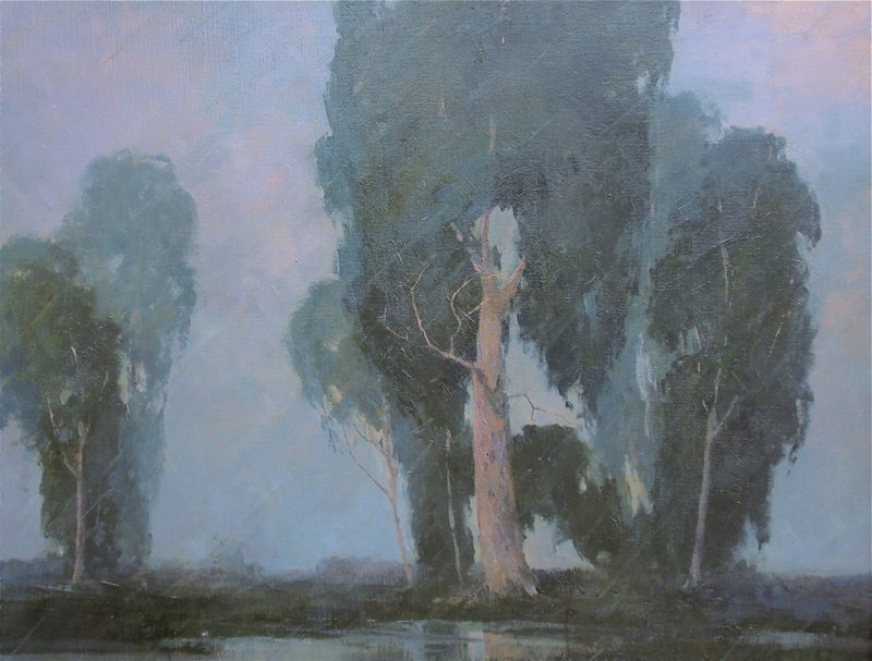 Etta Near California Impressionist Eucalyptus painting