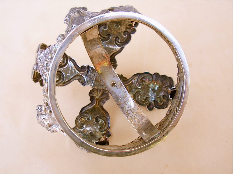Spanish Colonial sterling silver Crown Santo Mary