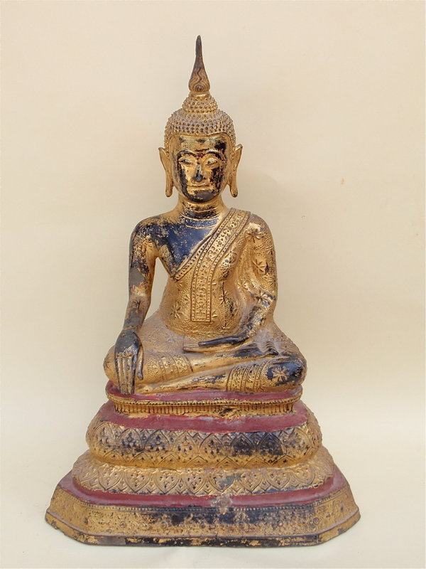 Antique Gilt Bronze Buddha Thailand