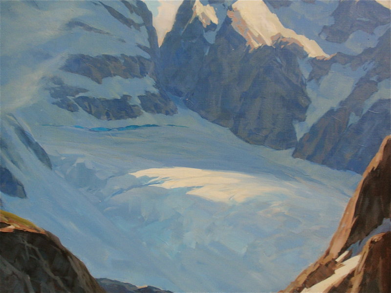 Leland Curtis Teton Glacier Wyoming Oil Painting