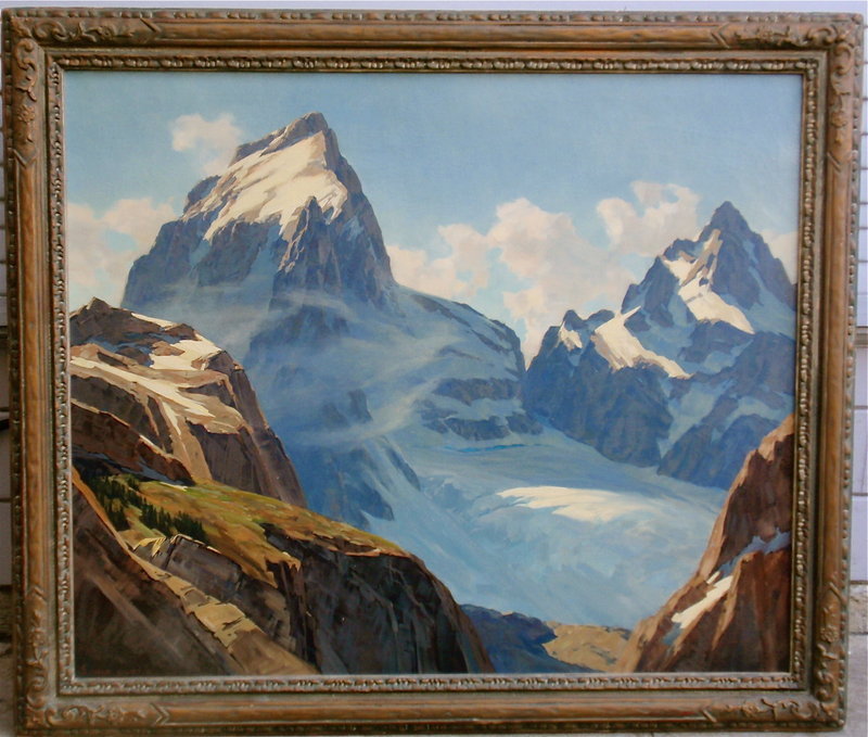 Leland Curtis Teton Glacier Wyoming Oil Painting
