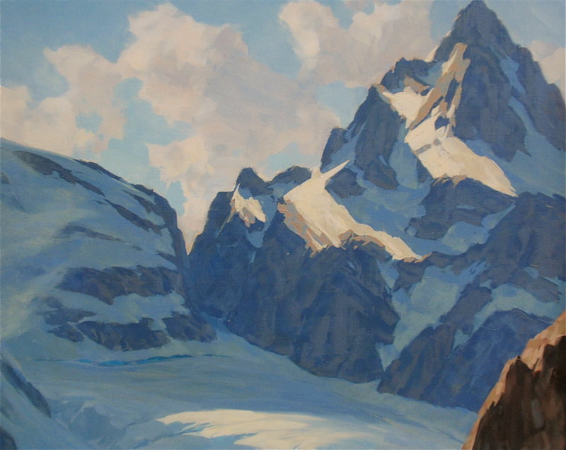 Leland Curtis Teton Glacier Wyoming Oil Painting