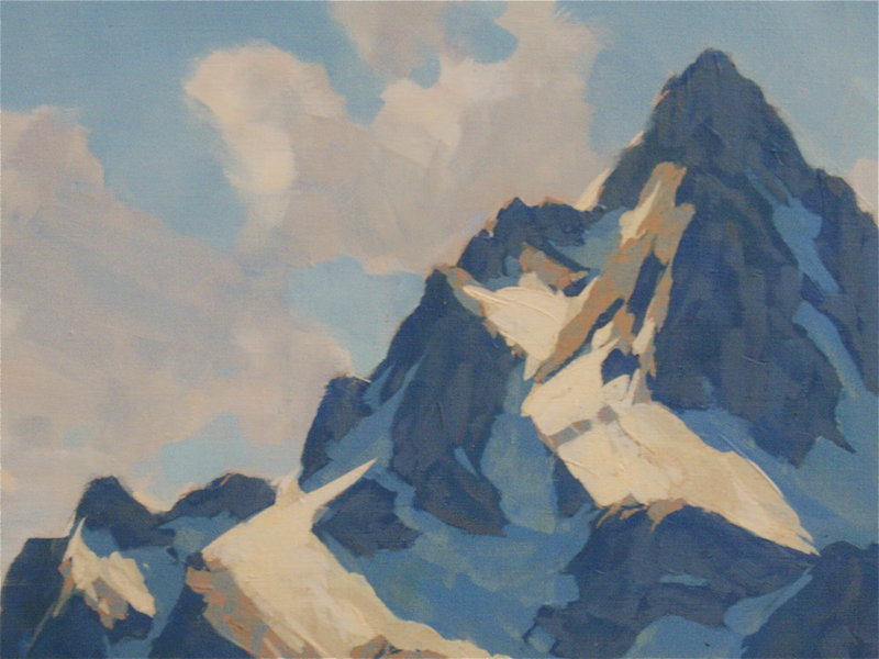 Leland Curtis Teton Glacier Wyoming Oil Painting