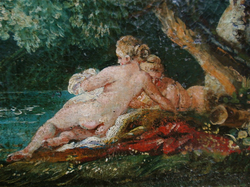 François Boucher bathers in a stream oil painting 1700s