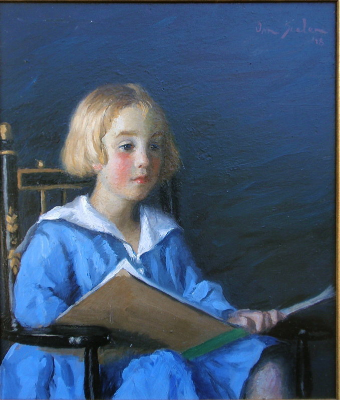 Theodore Van Soelen Portrait girl Taos 1918