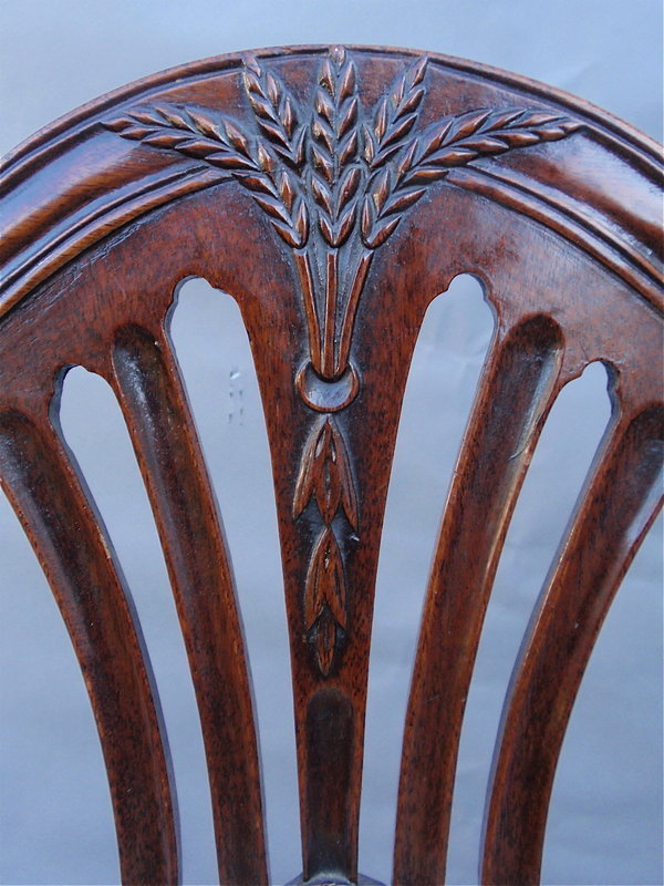 American Federal carved shield back chair c.1830