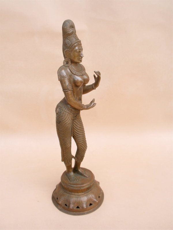 Indian Hindu bronze statue female Deity India