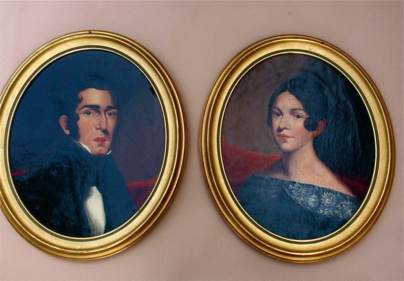 Early American Portraits Man Woman c.1840