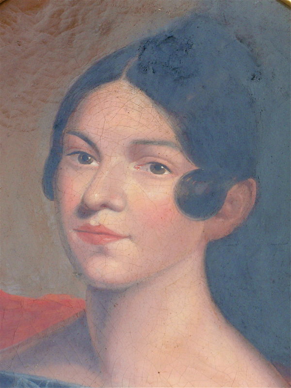 Early American Portraits Man Woman c.1840