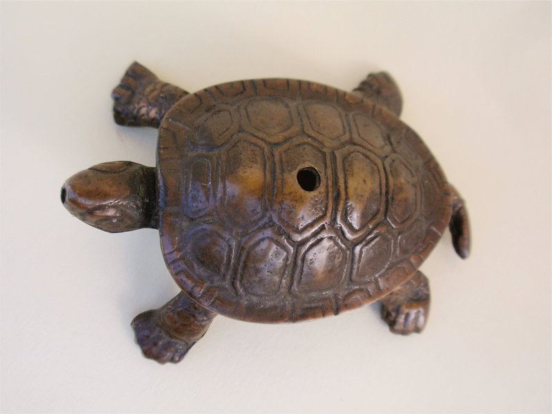 Japanese Bronze Turtle Water Dropper Suiteki