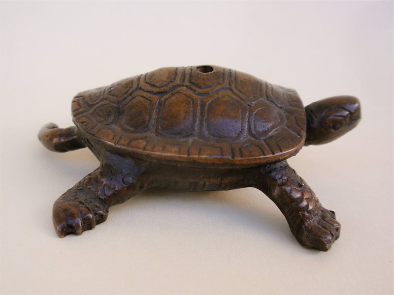 Japanese Bronze Turtle Water Dropper Suiteki
