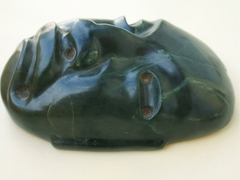 Olmec jade mask pendant pre columbian art