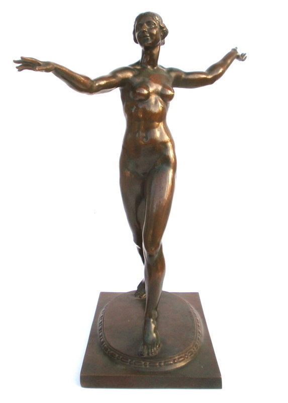 Bronze Figural Nude Female by Sachsenhausen