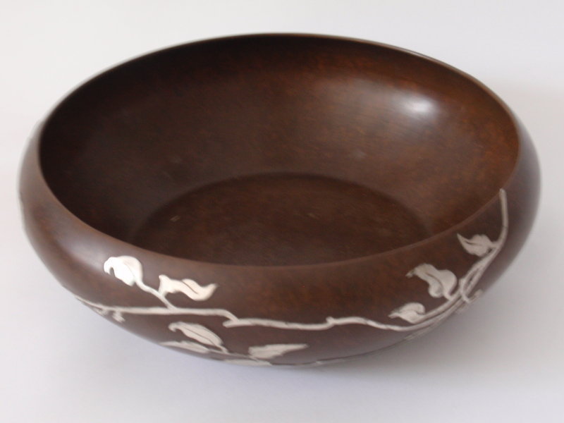 Heintz Art Sterling Copper bowl arts crafts era