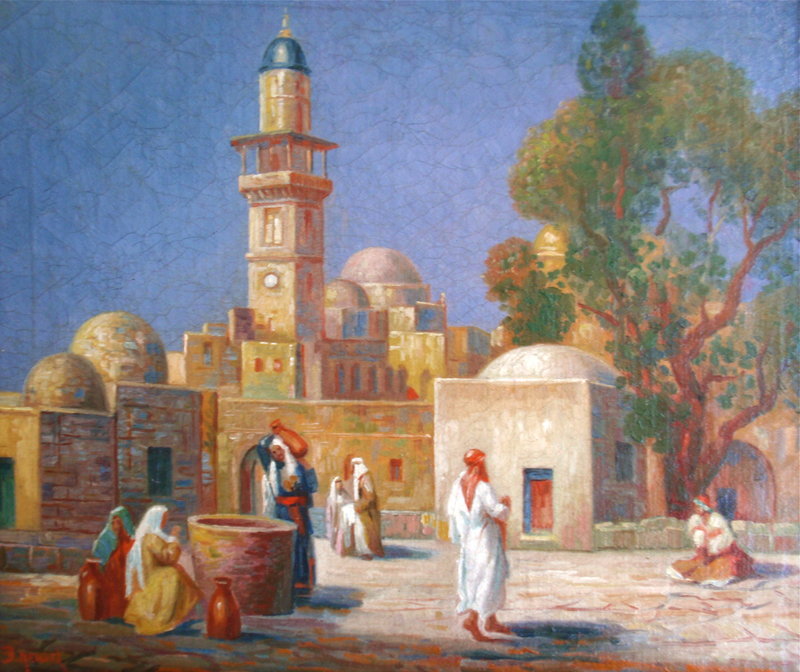 Orientalist View of a Mosque Gustav A. Hensel