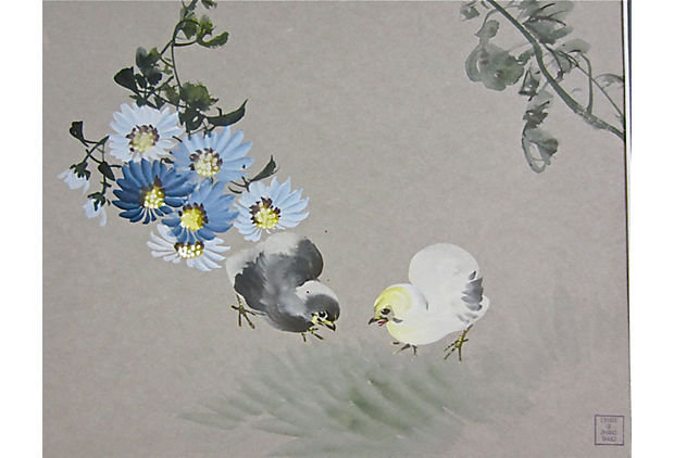 Birds and Flowers by Zh&amp;#257;ng Sh&amp;#363;qí