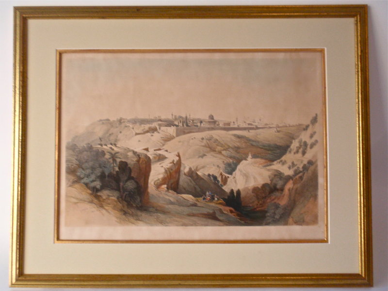 Jerusalem From Mt Olives David Roberts litho 1842