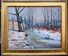 Winter Snows By Frederic Wagner American impressionist