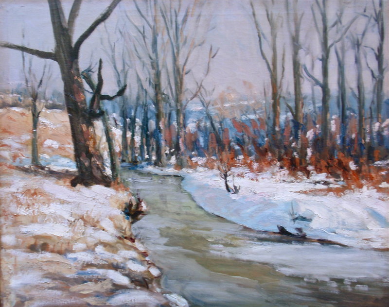 Winter Snows By Frederic Wagner American impressionist