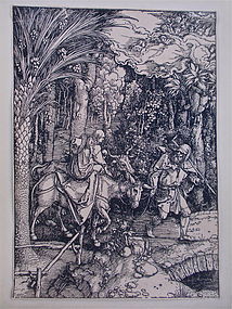 Albrecht Dürer  The Flight into Egypt woodcut c.1504