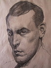 Balthus Drawing Portrait of a Man French Modernist