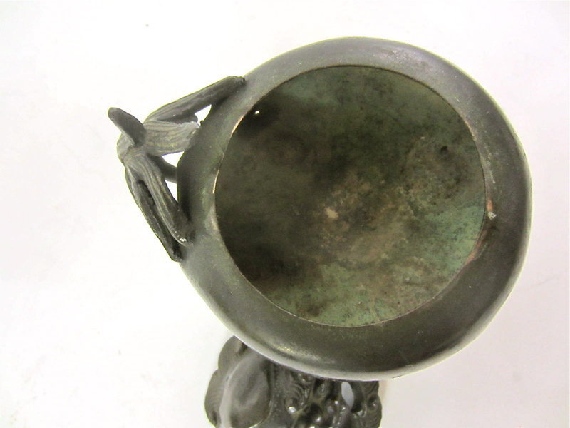 Antique Chinese Bronze Foo Dog Censer Incense burner