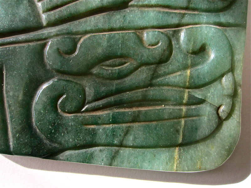 Mayan Jade pectoral plaque classic period.