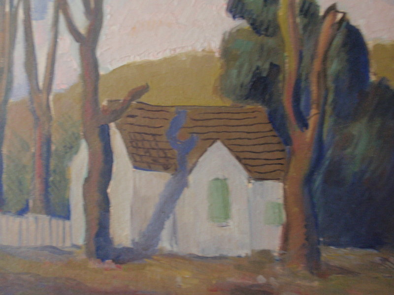 Harold Davies Fauvist Landscape with House